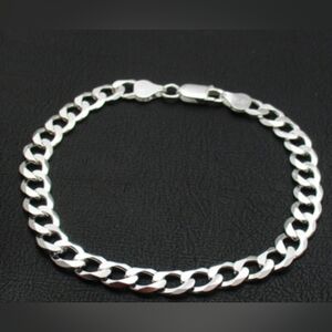 Men's Silver Italy Chain Bracelet Real Silver